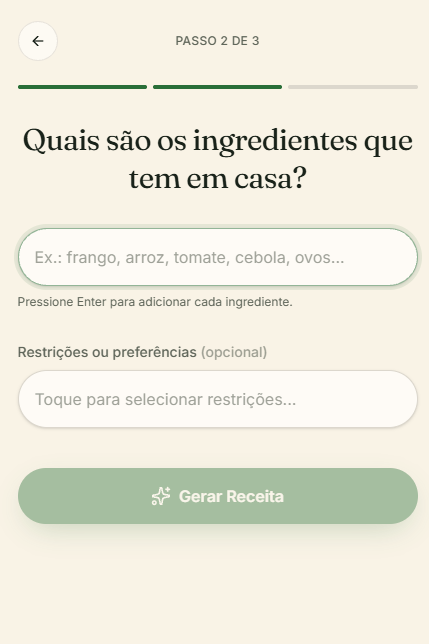 Adicione os ingredientes que tem em casa.